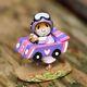 Wee Forest Folk Retired Figuring M-710 Mouse Racer (Purple)