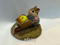 Wee Forest Folk Retired Harvest Mouse with Apple
