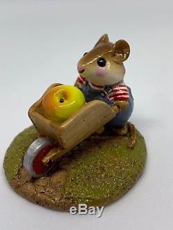 Wee Forest Folk Retired Harvest Mouse with Apple