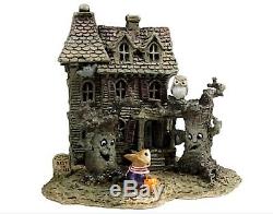 Wee Forest Folk Retired Haunted Mouse House with Spooky Trees Only Made 4 Months