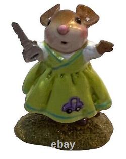 Wee Forest Folk Retired Mouse Expo Custom Day Dreamer With Key and Car