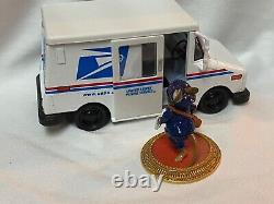 Wee Forest Folk Retired Postes Postman with His Postal Truck