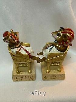 Wee Forest Folk Retired Red King and Queen Set 6 WFF Mint Never Displayed