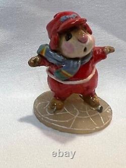Wee Forest Folk Retired Red Skater Mouse Ms-08