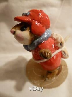 Wee Forest Folk Retired Red Skater Mouse Ms-08
