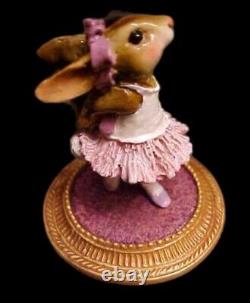 Wee Forest Folk Retired Special Color Lavender Rabbit Dancer A` La Degas