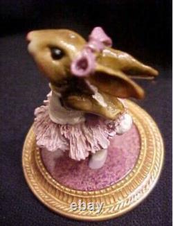 Wee Forest Folk Retired Special Color Lavender Rabbit Dancer A` La Degas