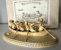 Wee Forest Folk S-13 Sea WHALE BOAT Scrimshaw Ship Crew of the Peapod RETIRED