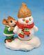 Wee Forest Folk SNOW BUDDIES, WFF# M-188, Retired, Snowman Mouse, Tree Scarf