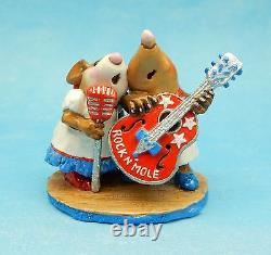 Wee Forest Folk STAND BY YOUR MOLE, WFF# MMO-1, Red, White and Blue LTD Retired