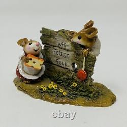 Wee Forest Folk Scamper Display Sign Mice M-239 Retired with WWF box