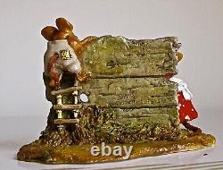 Wee Forest Folk Scamper Display Sign Mice M-239 Retired with WWF box