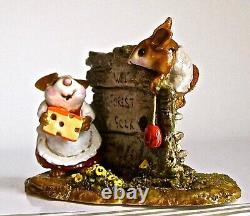 Wee Forest Folk Scamper Display Sign Mice M-239 Retired with WWF box