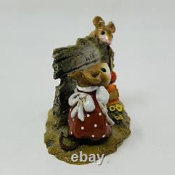 Wee Forest Folk Scamper Display Sign Mice M-239 Retired with WWF box