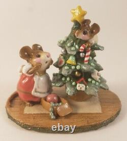 Wee Forest Folk Scamper Raising Cane- M-240 Annette Peterson Retired Christmas