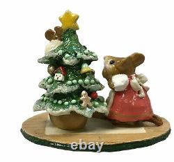 Wee Forest Folk Scamper Raising Cane Pink Dress Christmas M-240 Retired Mouse