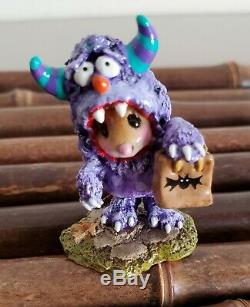 Wee Forest Folk Scaredy Monster M-589 Retired Halloween Mouse-Perfect Condition