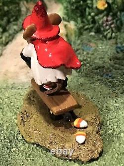 Wee Forest Folk Scootin' with the Loot Halloween red/black m-296 Retired Mouse