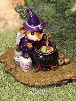 Wee Forest Folk Something's Brewing Halloween Edition Purple m-215 Retired Witch