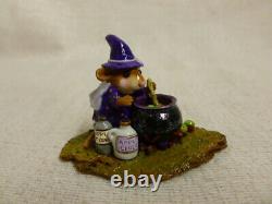 Wee Forest Folk Something's Brewing Halloween Edition Purple m-215 Retired Witch