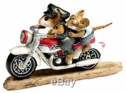 Wee Forest Folk Sparkey And Son Motorcycle Mice M-314b Retired