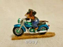 Wee Forest Folk Sparkey Special Edition Turquoise M-314 Retired Motorcycle Bike