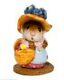 Wee Forest Folk Special Retired Mini Miss Mouse with Hat