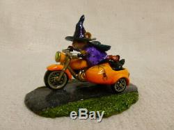 Wee Forest Folk Spooky Speedy Halloween Edition M-314c Retired Witch Motorcycle