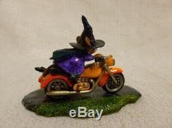 Wee Forest Folk Spooky Speedy Halloween Edition M-314c Retired Witch Motorcycle