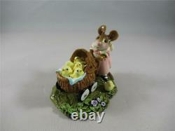 Wee Forest Folk Strolling with My Chickies Retired Easter Mouse New in Box