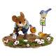 Wee Forest Folk THE GARDEN BANDITS, WFF# M-437, BLUE, Gardening Mouse, Retired