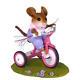 Wee Forest Folk TINY TRIKE, WFF# M-526, PINK Girl Retired Tricycle Mouse