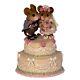 Wee Forest Folk TM-8 Wee Wedding Pair Cream Cake/Gray Suit (Retired)