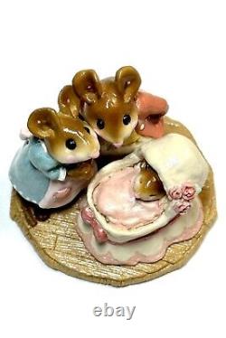 Wee Forest Folk The Wee Family M259 NEW Pink Girl Mouse Retired 2005