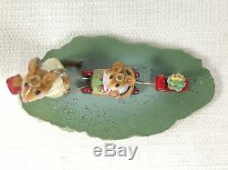 Wee Forest Folk WFF M-262 Lighting The Way Christmas/Lake/Sled Retired 2001 DP