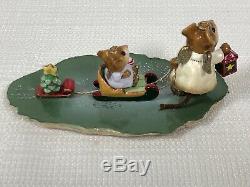 Wee Forest Folk WFF M-262 Lighting The Way Christmas/Lake/Sled Retired 2001 DP