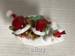 Wee Forest Folk WFF M-456a Christmas Couple Cardinal RETIRED W. Petersen WP 2018