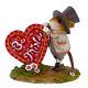 Wee Forest Folk WILL YOU BE MINE, WFF# M-424a, Retired LTD Valentine Mouse
