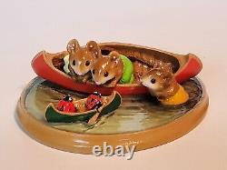 Wee Forest Folk Waterbugs PM-2 Retired 2007 Millpond Mice Red Canoe Ladybugs