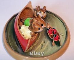 Wee Forest Folk Waterbugs PM-2 Retired 2007 Millpond Mice Red Canoe Ladybugs