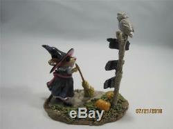 Wee Forest Folk Which Way Witch Retired Halloween New In WFF Box