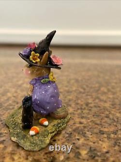 Wee Forest Folk Witchy Hat Scary Cat Halloween Edition Pink m-407a Retired 2012